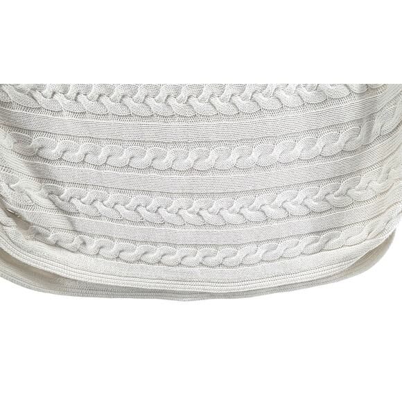 Lauren Ralph Lauren Boatneck Cable Knit Sweater In Ivory Size XXL Classic Layer - Picture 4 of 9